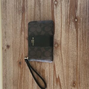 Coach corner zip wristlet